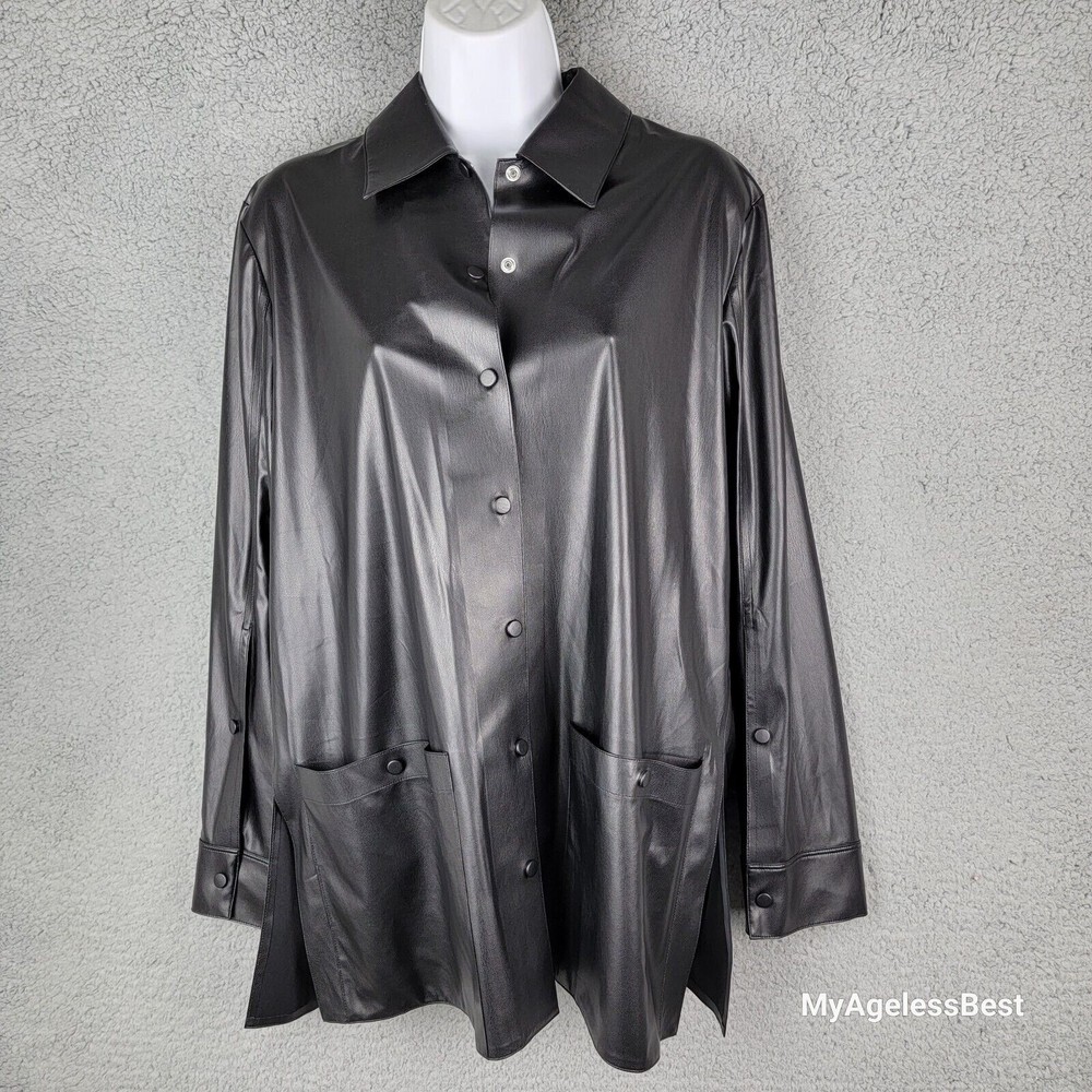 Theory Black Button-Up Jacket